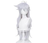 Parrucca Anime cosplay Genshin, rasoio grigio sintetico lungo rettilineo resistente al calore anime Cosplay parrucche sintetiche resistenti al calore Halloween