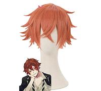 Parrucca anime cosplay Parrucca Ass Trappola Twisted Wonderland Cosplay Uomo Parrucca corta arancione Cosplay Anime Cosplay Parrucche sintetiche resistenti al calore
