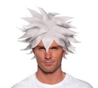 Parrucca Anime Crunchyroll Bianca Per Costume Da Adulto Taglia Unica Spiky