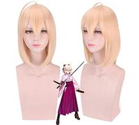 Parrucca Anime Fate Gran Ordine Sakura Sabre Okita Souji Parrucca da donna sintetica resistente al calore Capelli sintetici Okita Souji Parrucche