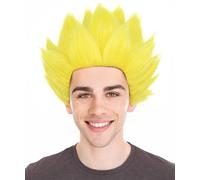 Parrucca Anime Giallo Spiky Super Saiyan Cosplay Accessorio Capelli HPO Goku