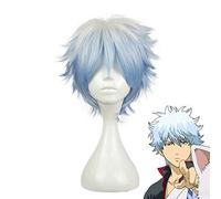 Parrucca Anime Gintama Sakata Gintoki Parrucca Cosplay Argento Soul Uomo e donna Capelli corti Parrucche per feste di Halloween WIG-581A