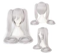 Parrucca anime Hatsune Miku Vocaloid Parrucca cosplay Black Rock Shooter Senbon Zakura Parrucche Lunghe sintetiche Chip per capelli Coda di cavallo + Cappellino per parrucca DM120 15