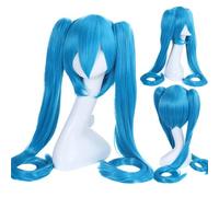 Parrucca anime Hatsune Miku Vocaloid Parrucca cosplay Black Rock Shooter Senbon Zakura Parrucche Lunghe sintetiche Chip per capelli Coda di cavallo + Cappellino per parrucca DM120 7