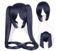 Parrucca anime Hatsune Miku Vocaloid Parrucca cosplay Black Rock Shooter Senbon Zakura Parrucche Lunghe sintetiche Chip per capelli Coda di cavallo + Cappellino parrucca DM120 6