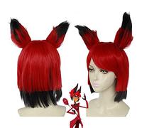 Parrucca Anime Hazbin Hotel ALASTOR Parrucca con orecchie Costume Cosplay Resistente al calore Capelli sintetici Uomo Donna Parrucche