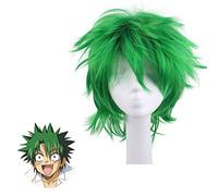 Parrucca Anime Law of Ueki Parrucche verdi Kosuke Ueki Cosplay per uomo Halloween Festa di Carnevale Cosplay Puntelli per abbigliamento Parrucca