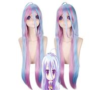 Parrucca anime Nessun gioco Nessuna vita Parrucca cosplay Shiro 100 cm Lunghe sfumature dritte Colore capelli sintetici Parrucche per feste di Halloween
