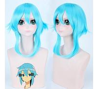 Parrucca Anime SAO Sword Art Online lunga treccia marrone chiaro dorato parrucca Yuuki Asuna capelli sintetici Sword Art Online Cosplay Parrucche Parrucche Taglia unica Asada Shino parrucca 432