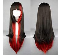 Parrucca anime stile giapponese Harajuku parrucca capelli lisci lunghi nero rosso donne Halloween Cosplay moda accessori per feste anime