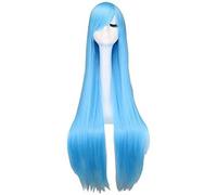 Parrucca anime unisex da 40 "100 cm parrucca anime unisex con parrucche da costume di Halloween marginale (Colore : Light blue)