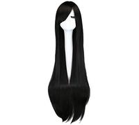 Parrucca anime unisex da 40 "100 cm parrucca anime unisex con parrucche da costume di Halloween marginale (Colore : Black)