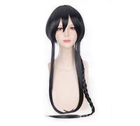 Parrucca Anime Vocaloid Yuezheng Ling Parrucche sintetiche Lunga treccia nera Resistenza al calore Parrucca PL-194