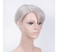 Parrucca anime YURI su ICE Cosplay Katsuki Yuuri Victor Nikiforov Yuri Plisetsky Parrucche corte per capelli sintetici + Parrucca gratis Cap C