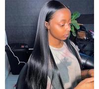Parrucca Anteriore Del Merletto Diritta Parrucche Piene Del Merletto Dei Capelli Umani Per Le Donne Capelli Umani 40 Pollici 13X4 Parrucca Frontale Del Merletto Dei Capelli Umani Diritti Dell'osso Hd