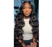 Parrucca Anteriore In Pizzo 13X4 Per Donna Parrucca Frontale In Pizzo HD Trasparente Capelli Umani Pre Pizzicata Parrucca Anteriore In Pizzo 13X4 Natural Color 22Inch#180#14x4