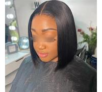 Parrucca Anteriore In Pizzo Capelli Umani Ombre Parrucche Frontali In Pizzo Bob Parrucca Ombre Senza Colla Per Capelli Umani 1B 13 * 4 Frontal Wig#12inch#180%