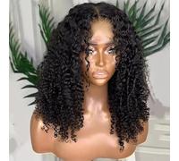 Parrucca Anteriore In Pizzo Lunga Riccia Crespa A 180 Densità Per Le Donne Africane Babyhair Resistente Al Calore Prepizzicata Senza Colla Quotidiana