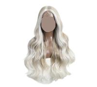 Parrucca anteriore in pizzo Parrucche sintetiche bionde rosse ondulate lunghe da 30 pollici, compatibili for le donne(#1)