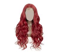 Parrucca anteriore in pizzo Parrucche sintetiche bionde rosse ondulate lunghe da 30 pollici, compatibili for le donne(#2)