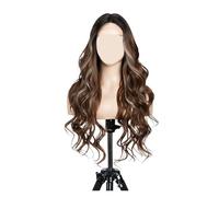 Parrucca anteriore in pizzo Parrucche sintetiche bionde rosse ondulate lunghe da 30 pollici, compatibili for le donne(#3)