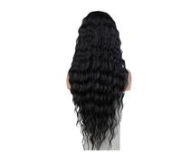 Parrucca anteriore in pizzo sintetico 1pc 30 "Ombre bionde parrucche for capelli neri for bambini ondulate lunghe for le donne Cosplay(1B)