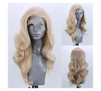 Parrucca Anteriore In Pizzo Sintetico Biondo Ondulato Lungo For Bionda Da Donna Facile Da Indossare(26inches)