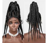 Parrucca Anteriore In Pizzo Sintetico Biondo Parrucca A Coda Di Cavallo Intrecciata Parrucca A Cornrow Da Donna Nera Parrucca Intrecciata All'uncinetto