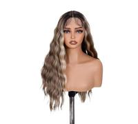 Parrucca anteriore in pizzo sintetico da 26 pollici, parrucche parte del corpo con lacci ondulati for donne for cosplay, densità 150(NTSN4-UN9-12R)