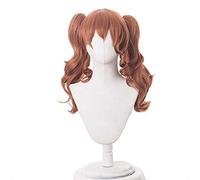 Parrucca Arknights Angelina Cosplay Cosplay Marrone Lungo Ricci Fibra resistente al calore Capelli Perucas Parrucche Anime con doppia coda di cavallo KUZW1821