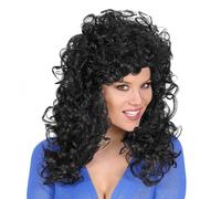 Parrucca "Attractive" Riccia Lunga Nera per Donna Adulta