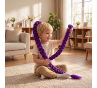 Parrucca Bambini Treccia Lunga Coda di Cavallo con Clip Extension in Fibra Resistiva al Calore Treccia Spessa con Punte Leggere E Look Ordinato Doppio