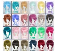 Parrucca Basic Cosplay Doujin Anime Men Flip Up Dritta Corta Ragazzo Uomo Par...