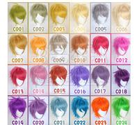 Parrucca Basic Cosplay Doujin Anime Men Flip Up Dritta Corta Ragazzo Uomo Par...