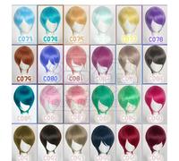 Parrucca Basic Cosplay Doujin Anime Men MSN dritta corta ragazzo uomo parrucc...