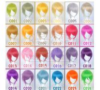 Parrucca Basic Cosplay Doujin Anime Men Scalp Dritta Corta Ragazzo Uomo Parru...
