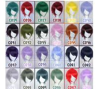 Parrucca Basic Cosplay Doujin Anime Men Scalp Dritta Corta Ragazzo Uomo Parru...