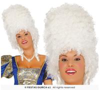 PARRUCCA BIANCA MARCHESA DAMA BAROCCA 700 800 CARNEVALE HALLOWEEN 8434077046906