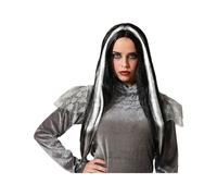 Parrucca Bianco Nero Vampiro 60 cm