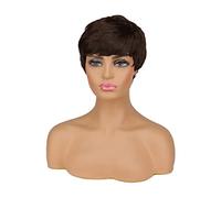 Parrucca Bionda Corta Da Donna Parrucca Corta Nera Parrucca Di Capelli Naturali Parrucca Resistente Al Calore Per Donna Parrucca Grigia Per Donna (2 6 Pollici)
