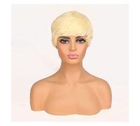 Parrucca Bionda Corta Da Donna Parrucca Corta Nera Parrucca Di Capelli Naturali Parrucca Resistente Al Calore Per Donna Parrucca Grigia Per Donna (3 6 Pollici)