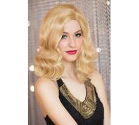 Parrucca bionda in stile pin-up anni '30/'40 con onde Marcel: Lauren golden blonde #24B