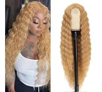 Parrucca bionda INSTASTYLE da 30 pollici, parrucca sintetica con onde profonde, parrucca frontale in pizzo, parrucche ricce per donne, parrucche