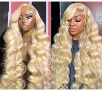 Parrucca Bionda Ondulata Color Corpo 13X6 HD Parrucche Anteriori In Pizzo Trasparente Parrucca Frontale Per Capelli Umani Da 30/40 Pollici 13X4