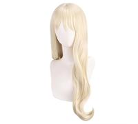 Parrucca Bionda Ondulata Lunga Con Frangia Parrucca Soffice E Naturale Per Capelli Da Donna Resistente Al Calore Per La Festa Quotidiana