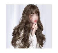 Parrucca Bionda Parrucca Corta Capelli Lunghi Femminili Set Di Capelli Naturali Completi Capelli Ricci Acconciatura A Onda Grande Gioco Di Ruolo Con Frangia Set Di Capelli Parrucche Grigie Per Le Don