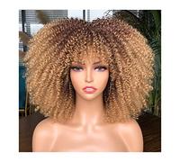 Parrucca Bionda Parrucca Corta Con Frangia Per Donne Nere Cosplay Parrucche Bionde Sintetiche Rosse Naturali Parrucche Grigie Africane Per Donne (1/14 Pollici)