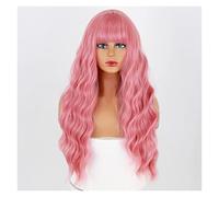 Parrucca Bionda Parrucche Corte Mezza Parrucca Mezza Rosa Per Capelli Da Ragazza Parrucche Con Frangia Parrucche Lolita Resistenti Al Calore Parrucche Grigie Per Donne (4 24 Pollici)