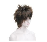 Parrucca Bionda Parrucche Sintetiche Corte Acconciatura Punk Parrucca Capelli Corti Lisci Parrucche Grigie Per Uomo Da Donna (3 6 Pollici)