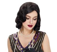 Parrucca bionda riccia con onde a dita, lunghezza media, sintetica, bionda, riccia, per donne, stile vintage anni '90, per cosplay, costume di Halloween, regolabile